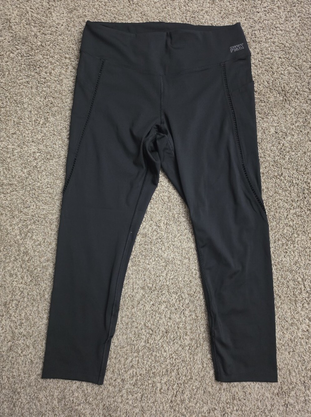 PINK Black Womens Athletic Leggings